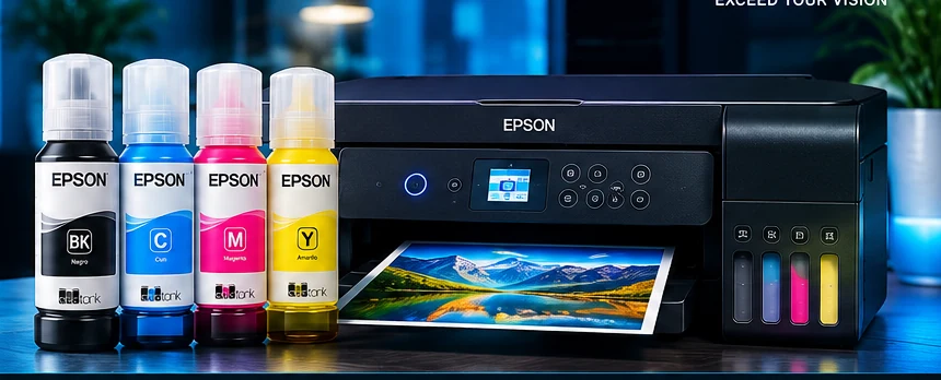 Tintas de tanque Epson y equipo de impresión
